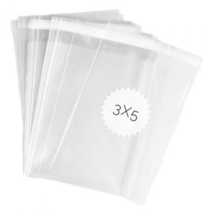 50- 3x5 CLEAR SELF SEAL POLY BAGS